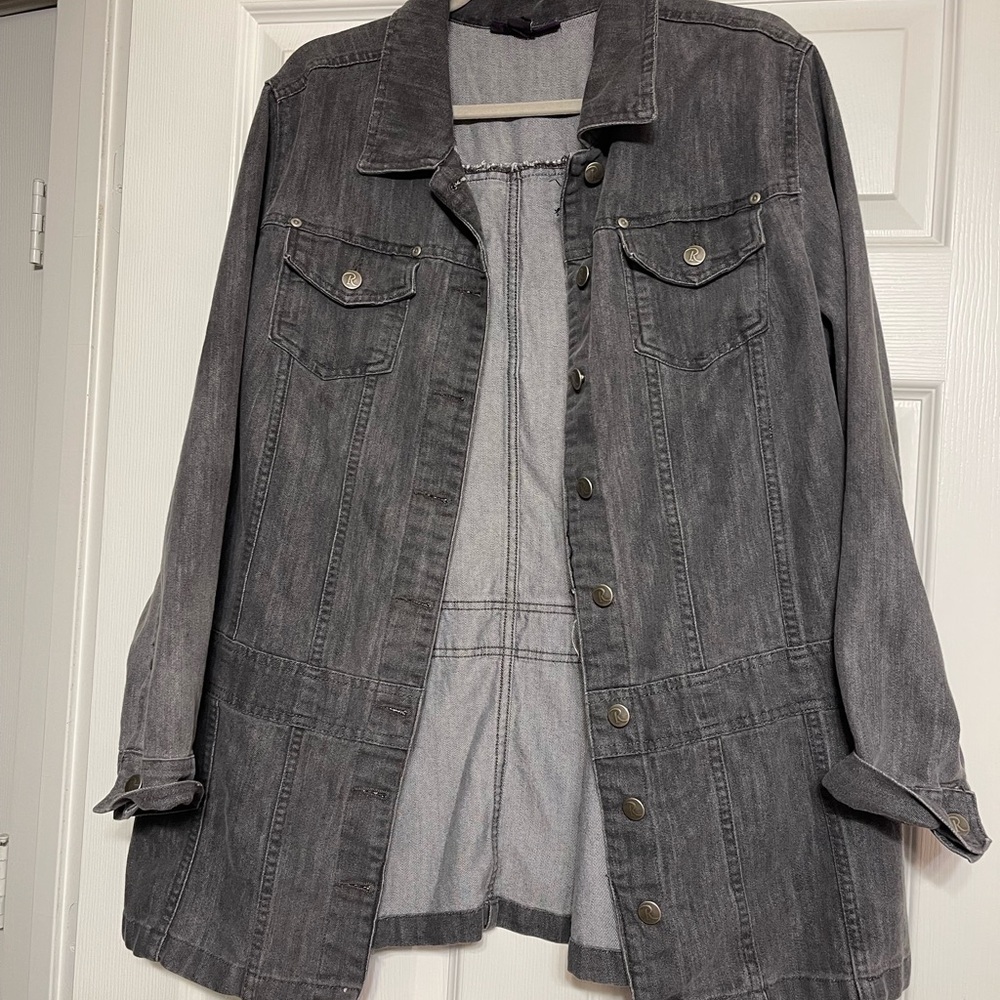 Roaman's Charcoal Jean Jacket